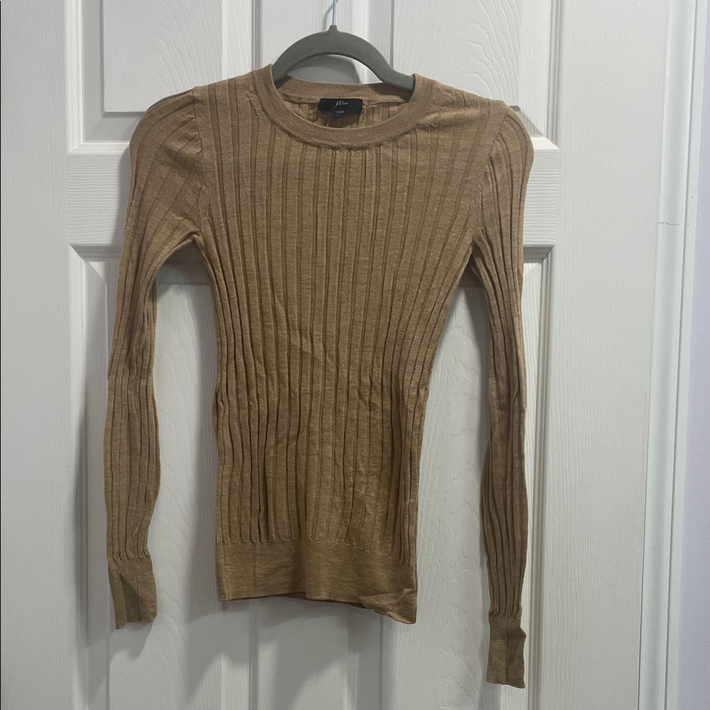 J. Crew Women's Ribbed Brown Sweater